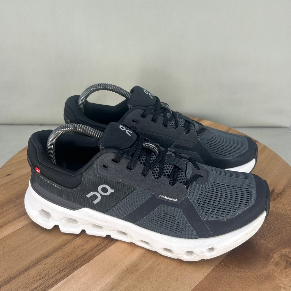 On Running Cloudrunner Womens Size 9 Black Anthracite Running Shoes Cushioned